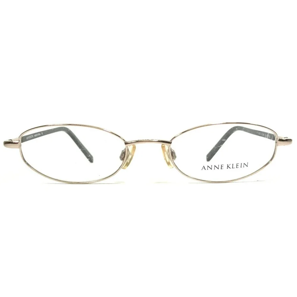Anne Klein Eyeglasses Frames 9035 K1046 Brown Shiny Gold Oval 50-19-135